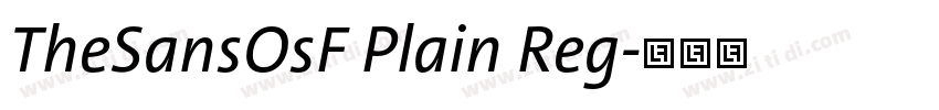 TheSansOsF Plain Reg字体转换